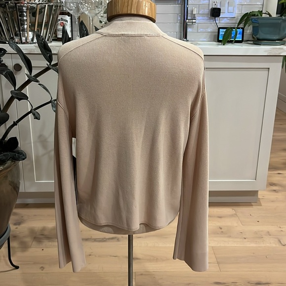 NWT Marc Aurel oversize long bell sleeve tan round neck sweater style new flame - Picture 7 of 12